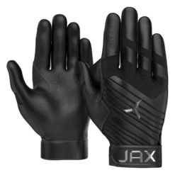 JAX Batting Gloves Pro Model Adult Batting Gloves (Midnight Black)