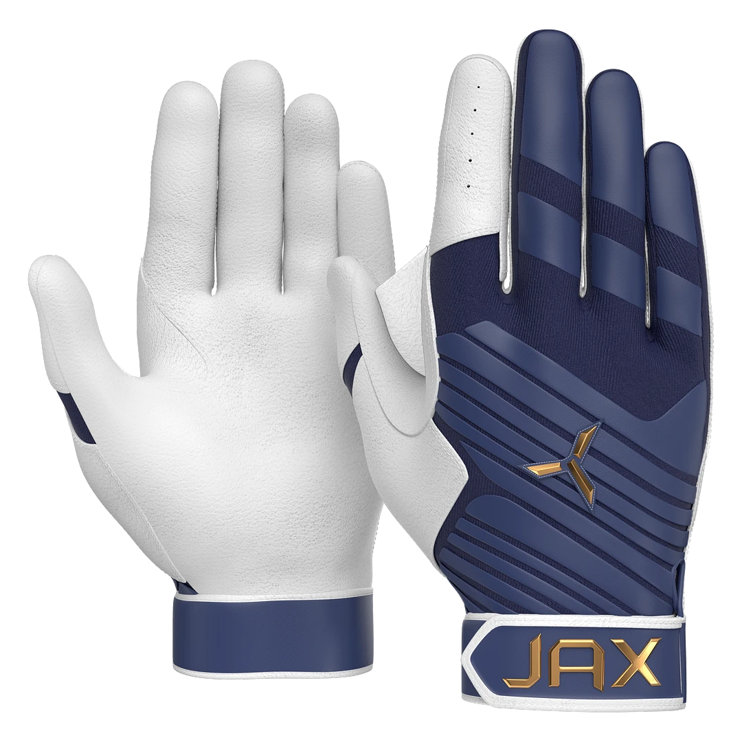 JAX Batting Gloves Pro Model Adult Batting Gloves (Deep Blue)