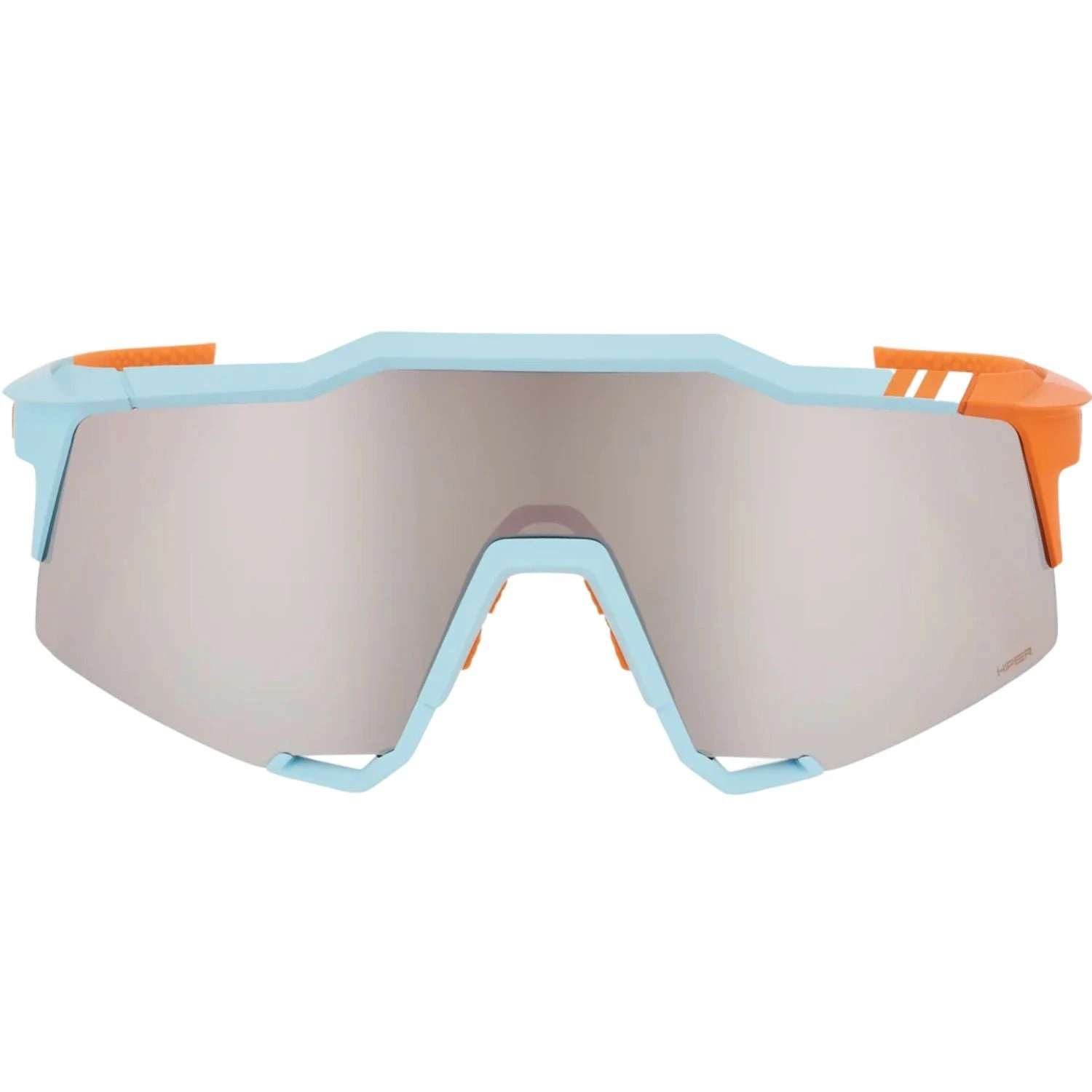 100% Speedcraft Sport Performance Baseball Sunglasses HD Interchangeable Lens (Two Tone - Silver Mirror Lens) - Image 2