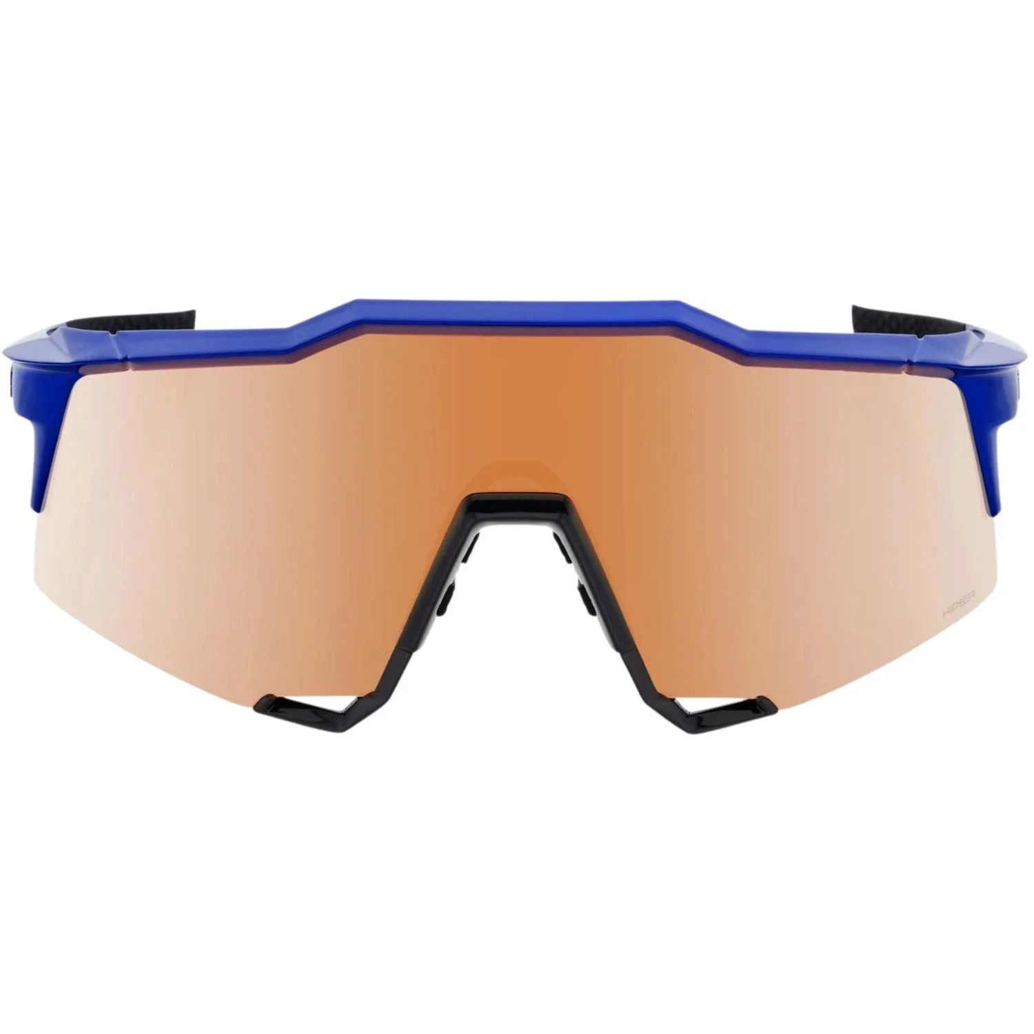 100% Speedcraft Sport Performance Baseball Sunglasses HD Interchangeable Lens (Gloss Cobalt Blue - Copper Mirror Lens) - Image 2