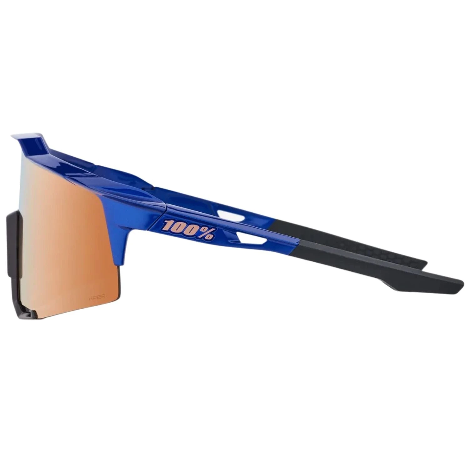 100% Speedcraft Sport Performance Baseball Sunglasses HD Interchangeable Lens (Gloss Cobalt Blue - Copper Mirror Lens) - Image 3