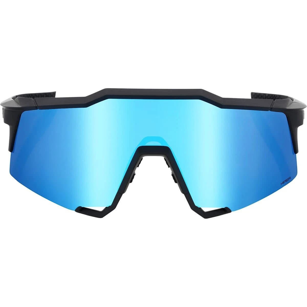 100% Speedcraft Sport Performance Baseball Sunglasses HD Interchangeable Lens (Matte Black - Blue Multilayer Mirror Lens) - Image 2