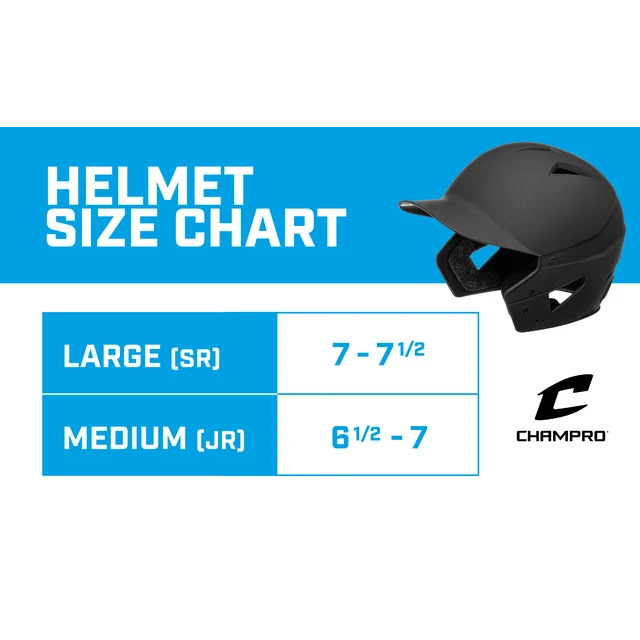Champro HX Legend Plus Batting Helmet W/ Reversible Jaw Guard (Black / White) - Image 8