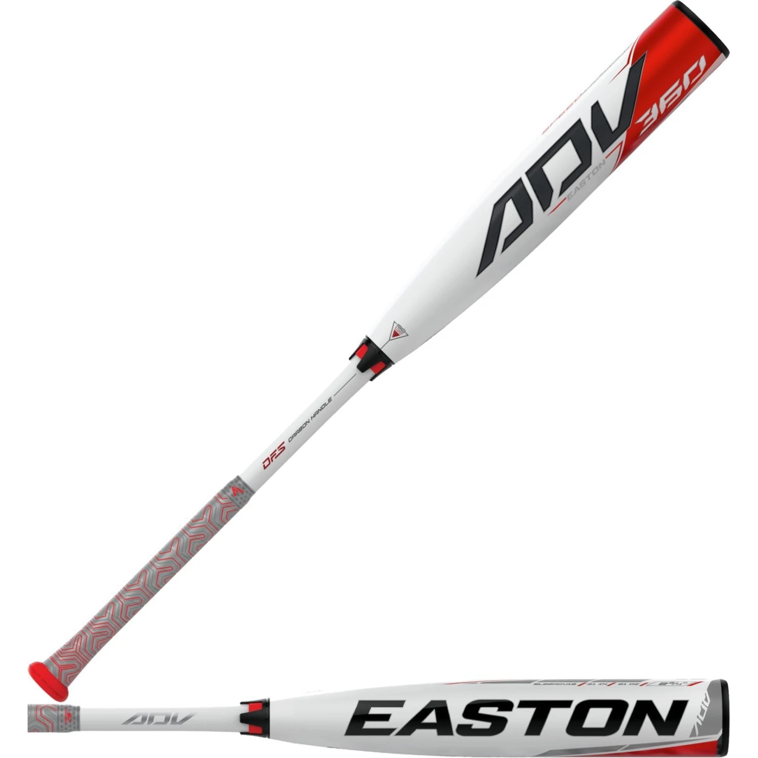 Easton ADV 360 USSSA Youth Baseball 2 3/4 In. Barrel (White/Red) - Image 2