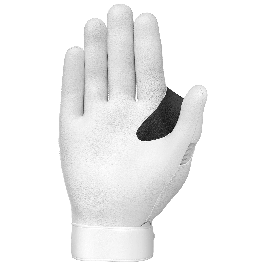 JAX Batting Gloves Pro Model Youth Batting Gloves (Arctic White) - Image 2