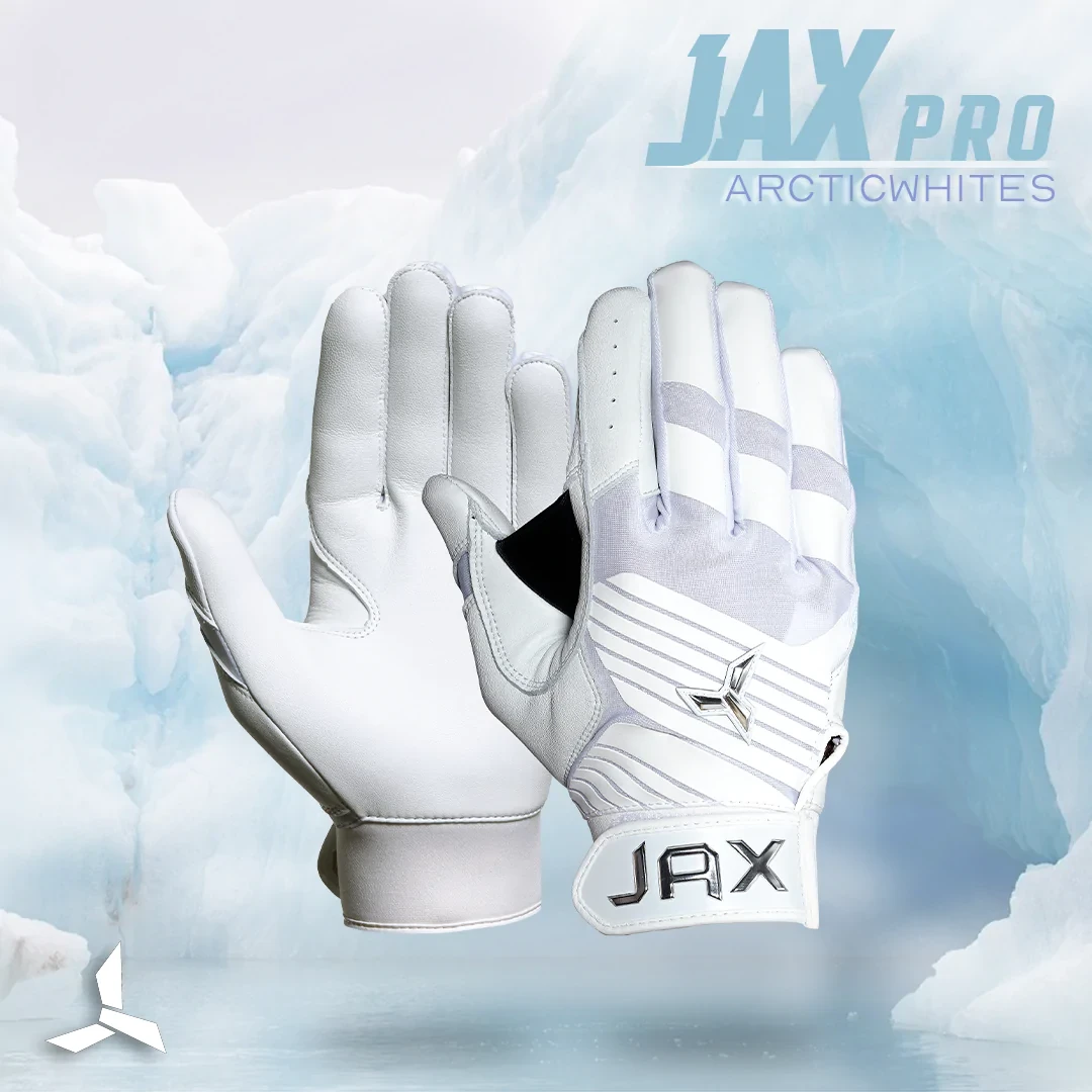 JAX Batting Gloves Pro Model Youth Batting Gloves (Arctic White) - Image 3