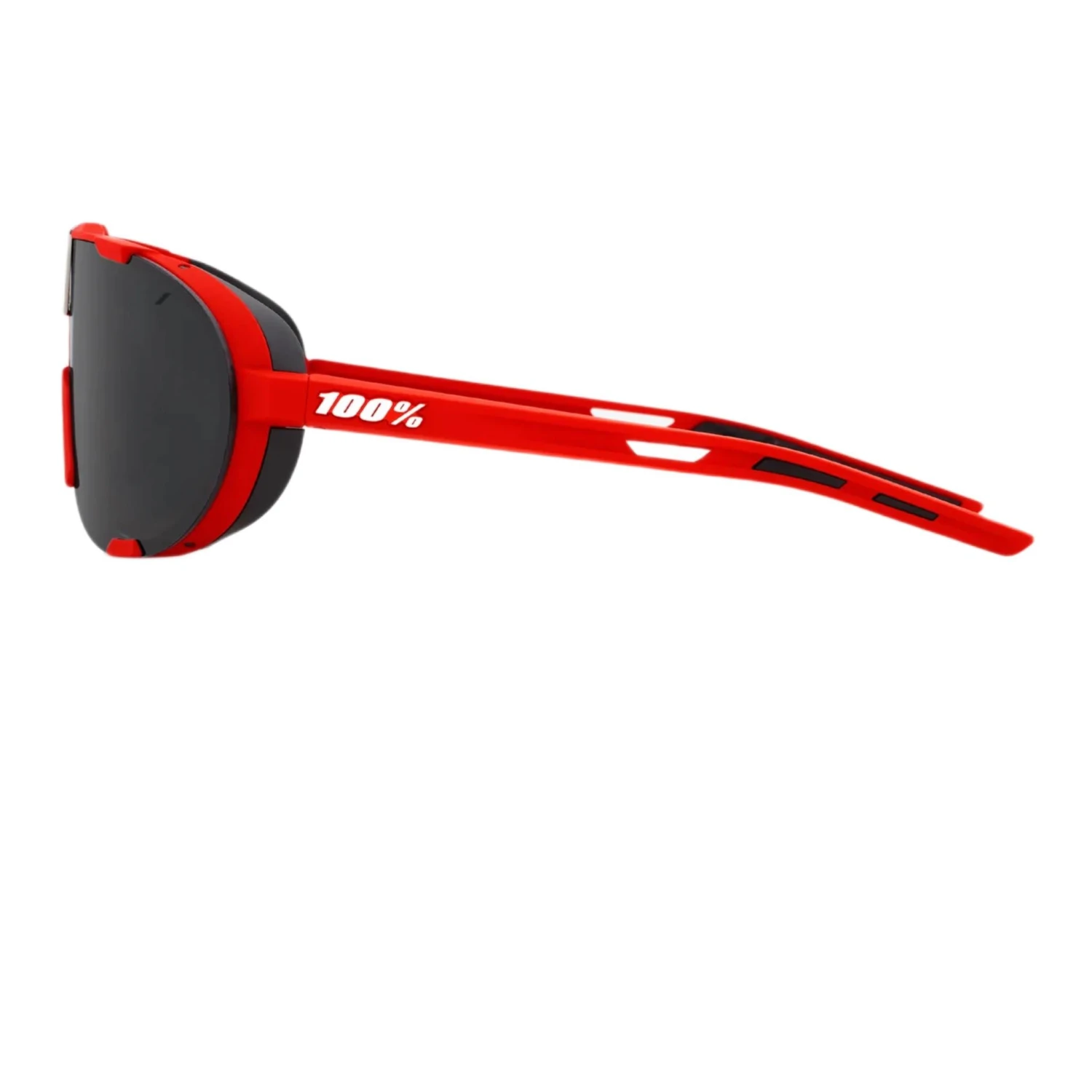 100% Westcraft Sport Performance Sunglasses W Interchangeable Lenses (Soft Tact Red - Black Mirror Lens) - Image 3