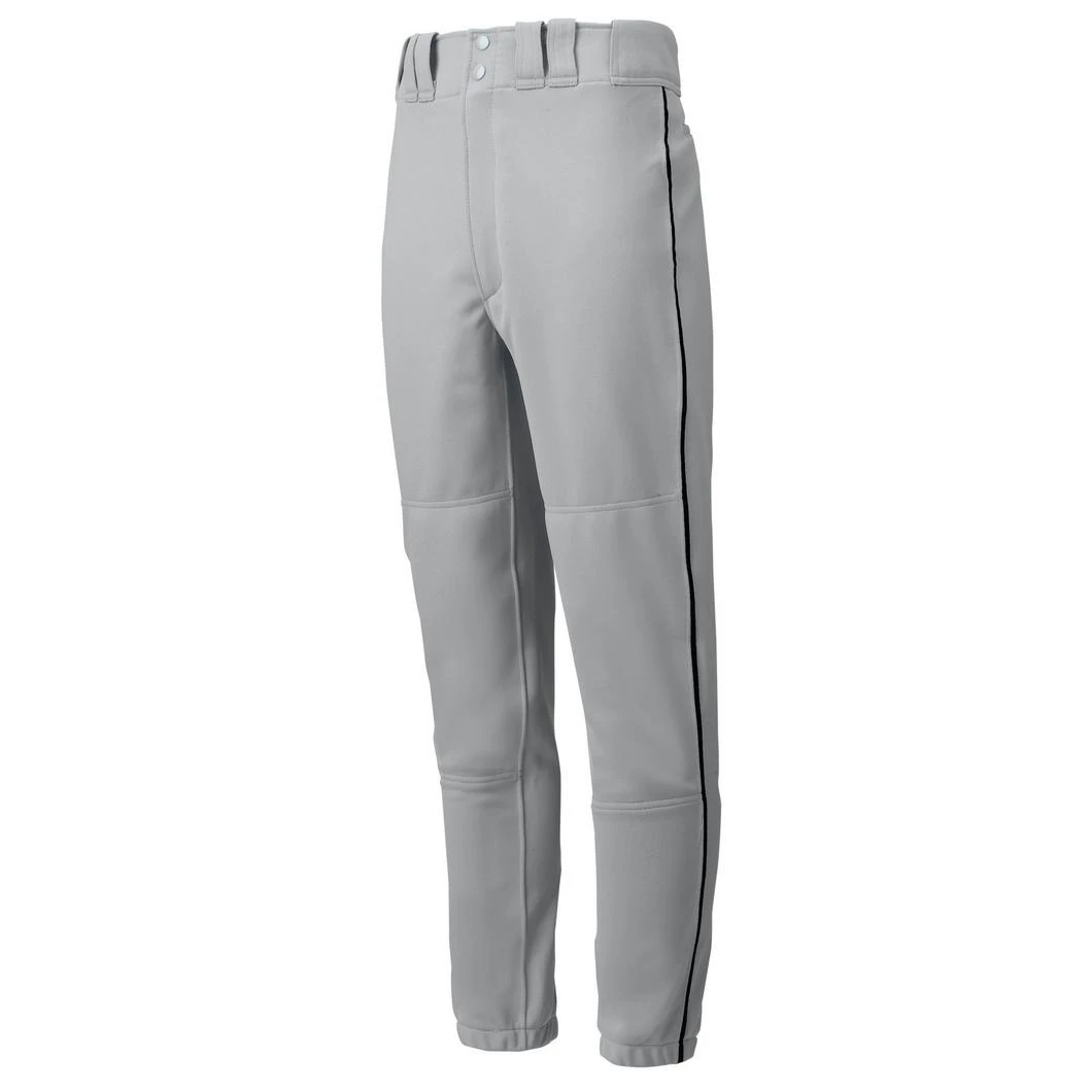 Mizuno Premier Piped Men's Adult Baseball Pants (Grey/Black)