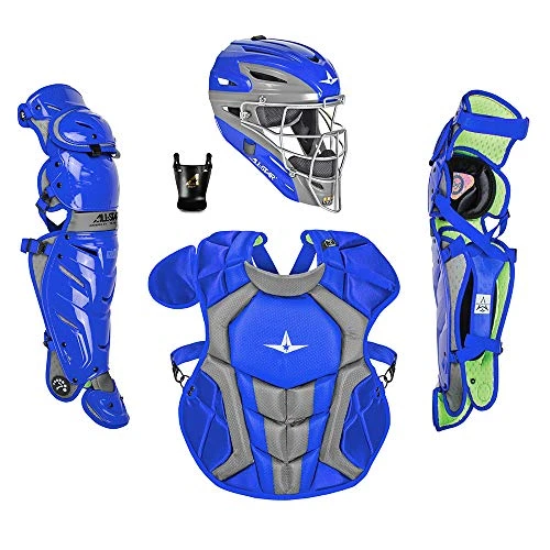 All-Star System 7 Axis Intermediate Baseball Catcher's Set, Intermediate (Royal)