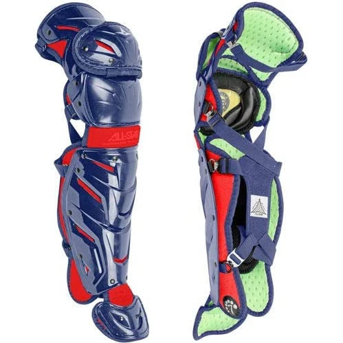 ALL-STAR SYSTEM 7 AXIS INTERMEDIATE NOCSAE APPROVED CATCHER'S KIT (Navy/Scarlet) - Image 3