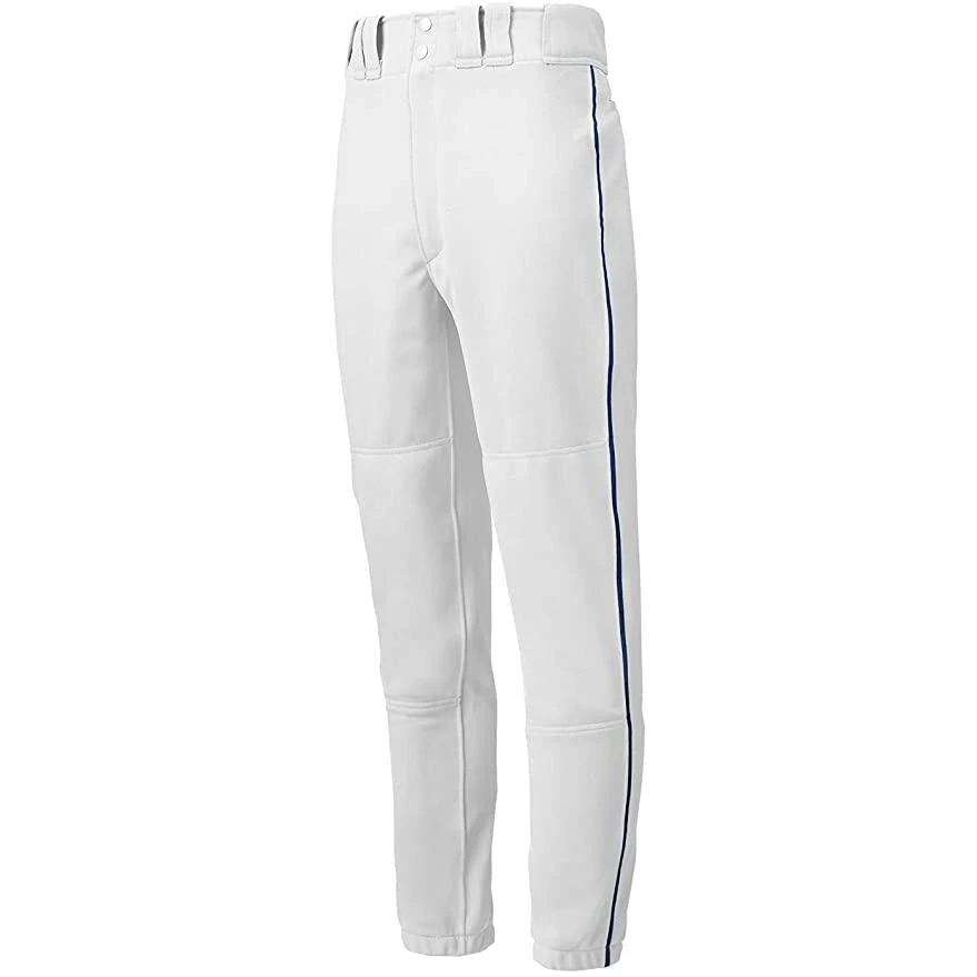 Mizuno Premier Piped Mens Baseball Pants (White/Navy)