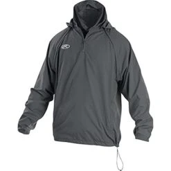 Rawlings Youth Players Cold Weather Hitting Performance Jacket (Gray)