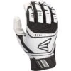 Easton Baseball Walk Off Power Leverage Adult Batting Gloves (White/Black)