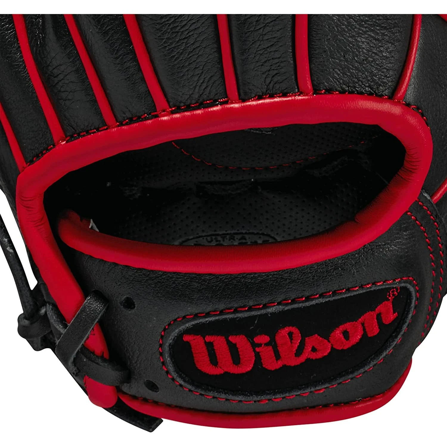 Wilson A500 H-Web 10.5" Youth Infielders Glove, Black/Blonde/Red, Right-Hand Throw - Image 5