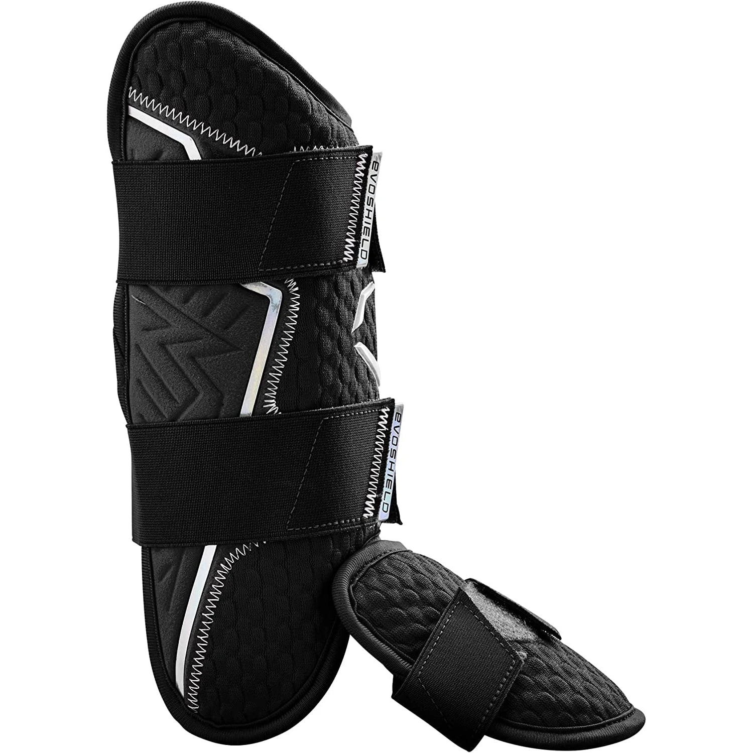 Evoshield PRO-SRZ 2.0 Left Handed Batter's Baseball Softball Leg Guard, Black - Image 4
