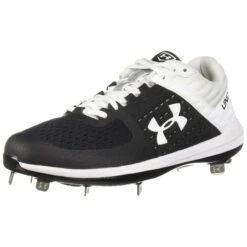 Under Armour Yard Low Men's Baseball Metal Cleats Spikes (Black/White)