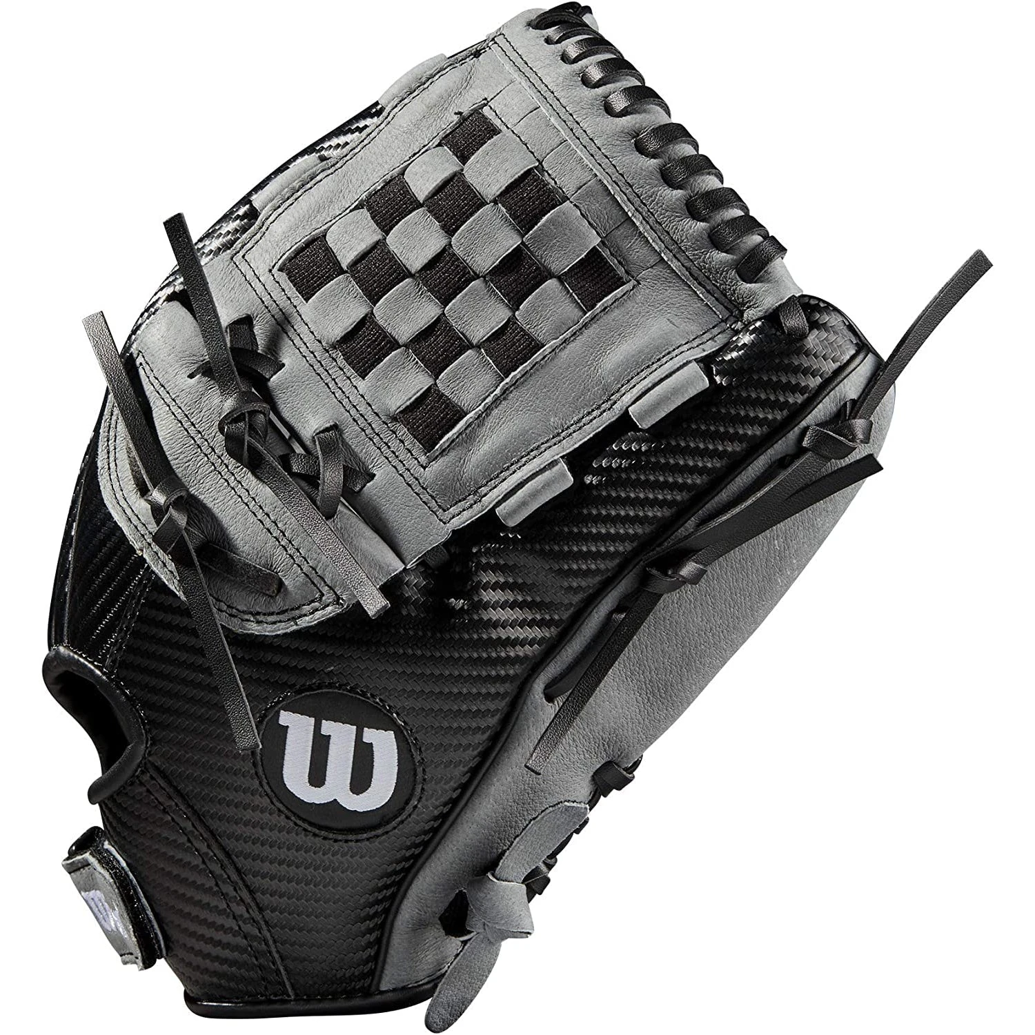 Wilson A360 Utility Outfield 12.5" Baseball Glove Left Hand Throw (Black/Gray) - Image 3