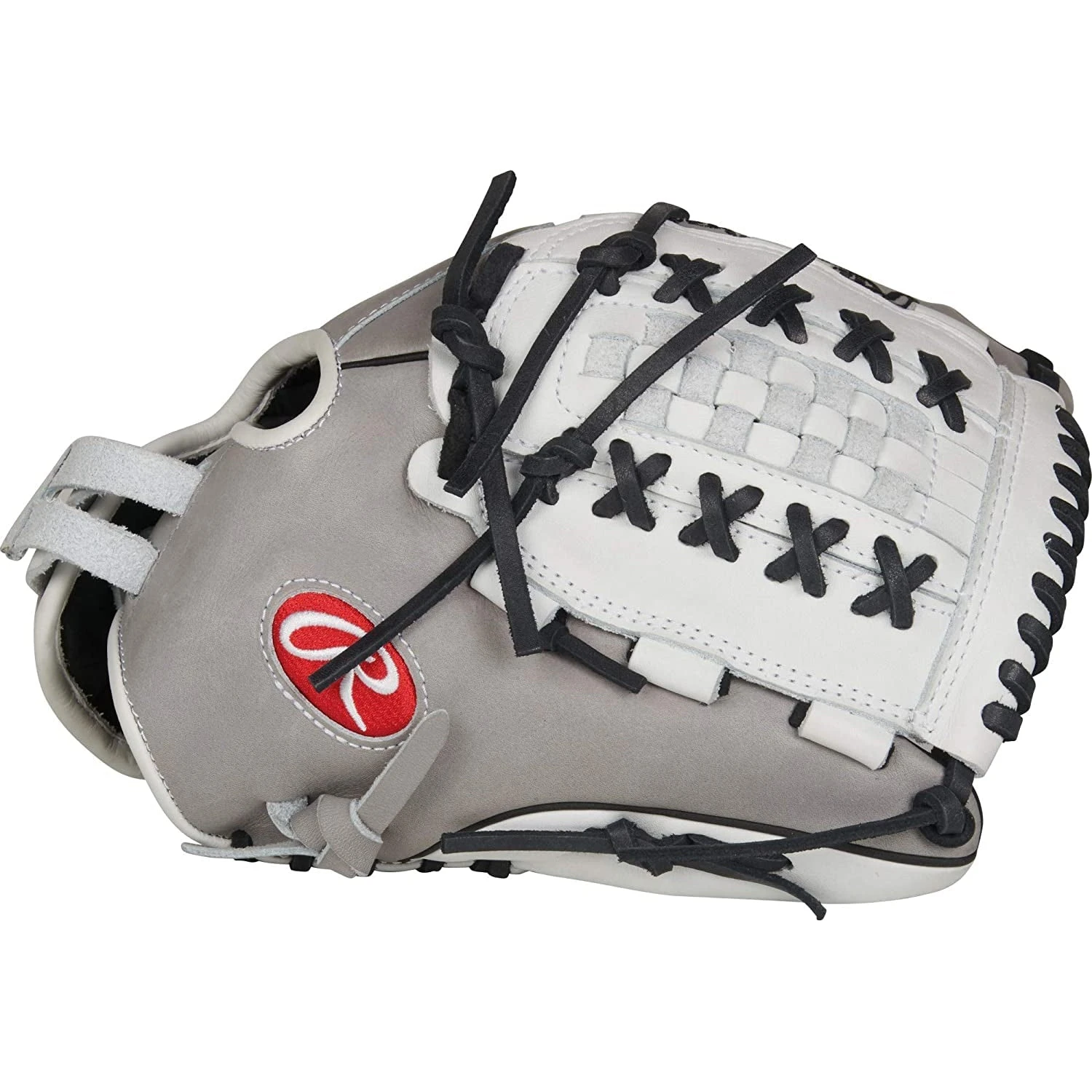 Rawlings Heart Of The Hide 12.5" Fastpitch Softball Youth Glove Left Hand Throw (Grey/White/Black) - Image 4
