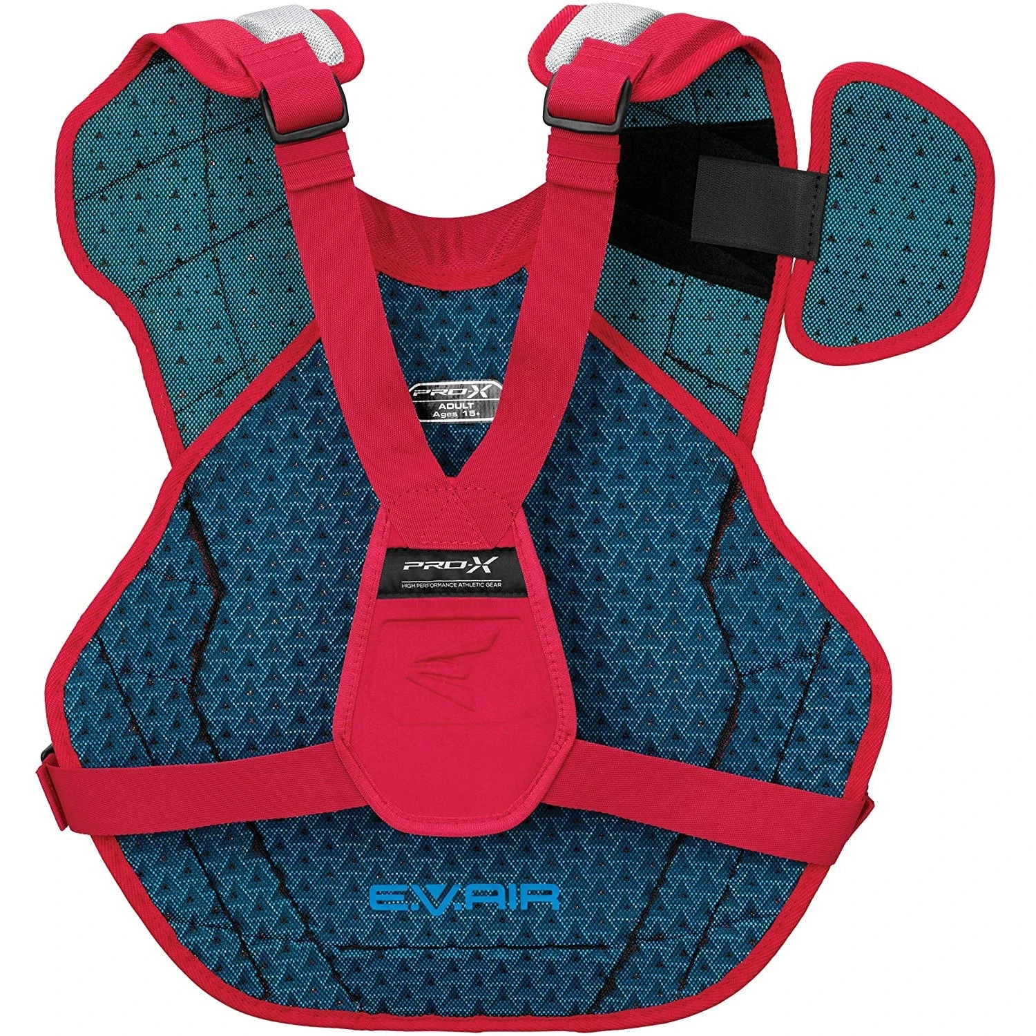 Easton Pro X Adult Baseball Catchers Chest Protector (Red/Silver) - Image 2
