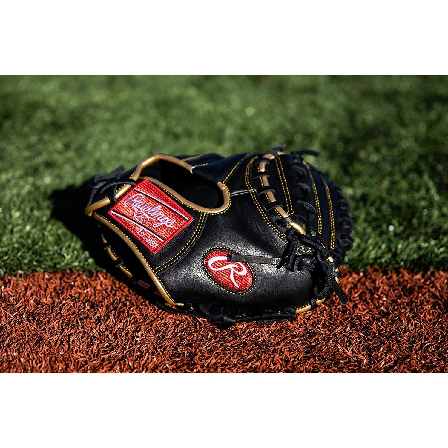 Rawlings R9 Series Training 1-Piece Solid Web Catchers Mitt 27" RHT Black - Image 7