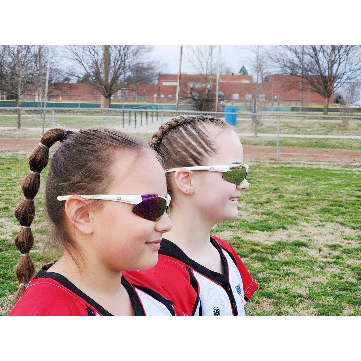 RAWLINGS Youth Sports Baseball Sunglasses Durable 100% UV Poly Lens, Shielded Lens (White/Mint) - Image 6