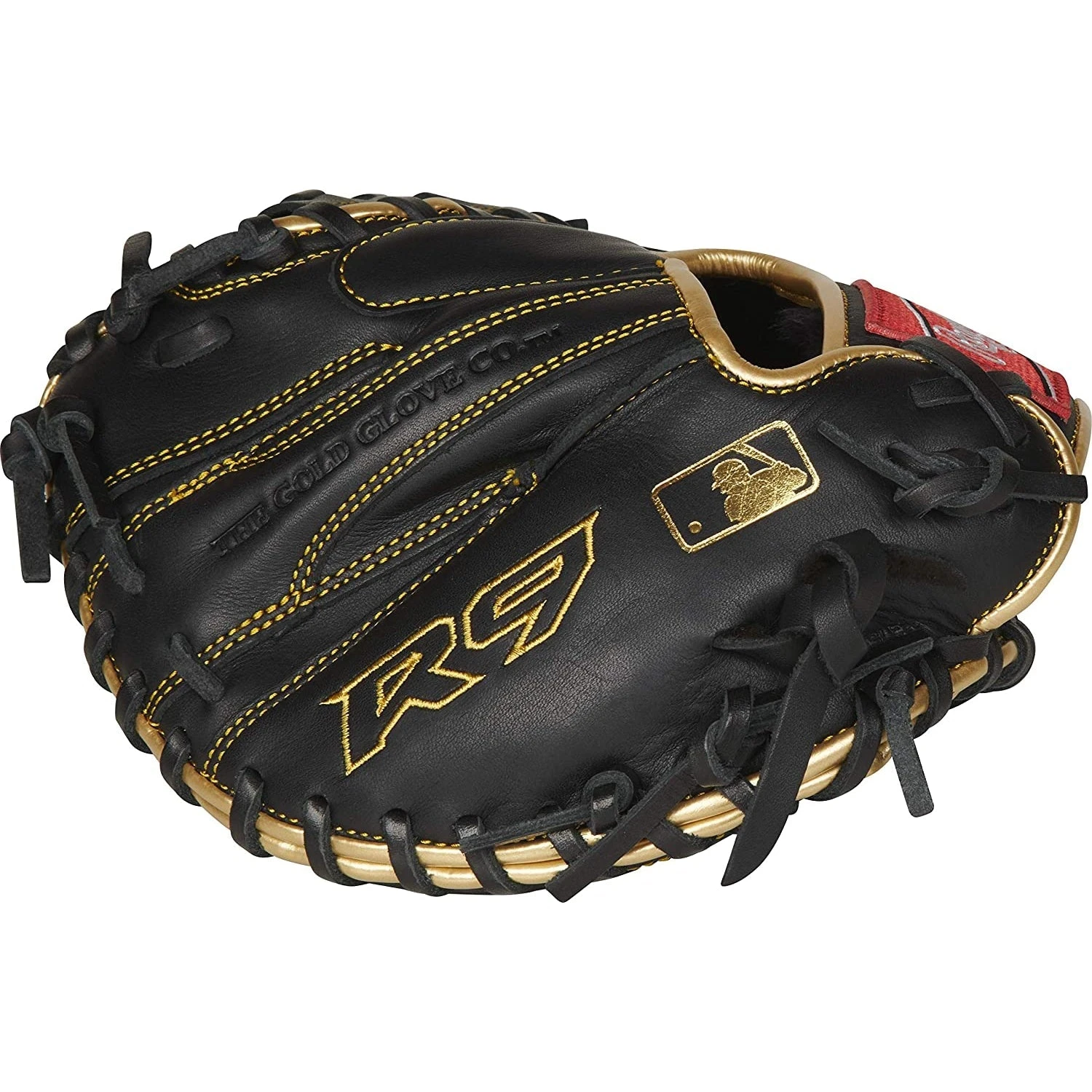 Rawlings R9 Series Training 1-Piece Solid Web Catchers Mitt 27" RHT Black - Image 2