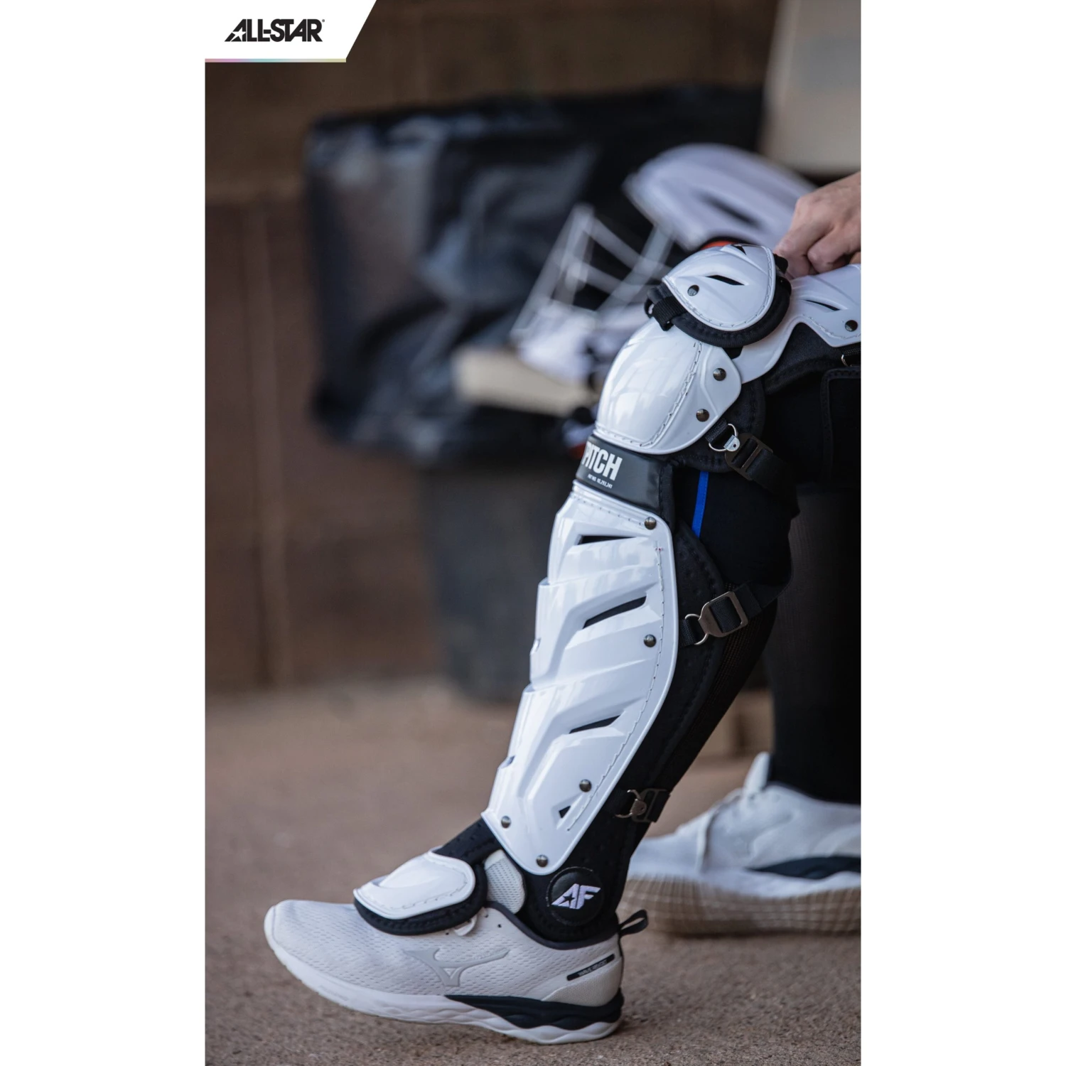All-Star AFx Series Fastpitch Softball Catcher's Package (White/Black) - Image 3
