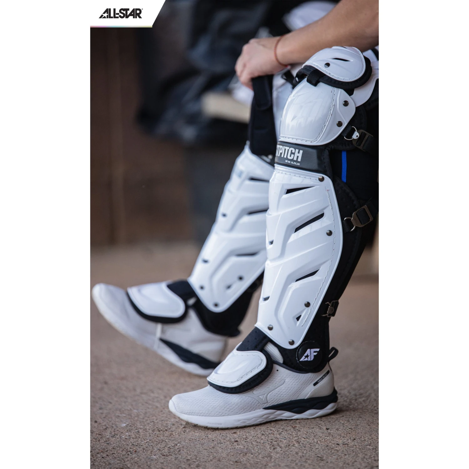 All-Star AFx Series Fastpitch Softball Catcher's Package (White/Black) - Image 4