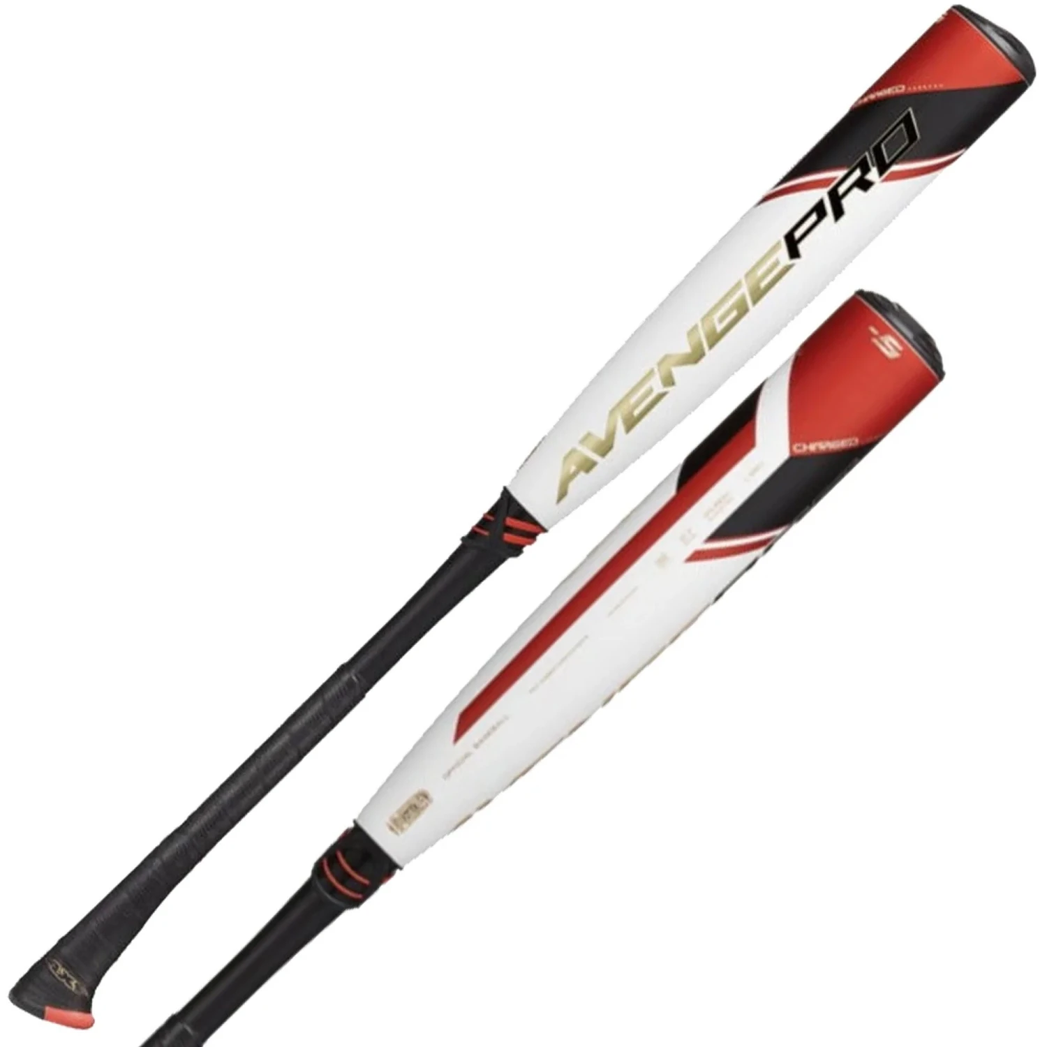 Axe Bat Avenge Pro USSSA 2-3/4" 2-Piece Composite Baseball Bat Drop -10 (White/Black/Red)