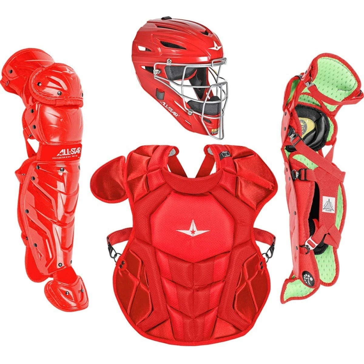 All-Star Youth System7 Axis Catcher's Equipment Set (Scarlet)