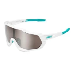 100% Speedtrap Xtreme Sports Performance Sunglasses W Interchangeable Lenses, Bora Hans Grohe Team White - Hiper Silver Mirror Lens