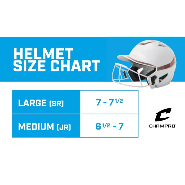 CHAMPRO HX Rise Pro Fastpitch Softball Batting Helmet With Facemask Two-Tone Glossy Finish (White/Rosegold) - Image 9