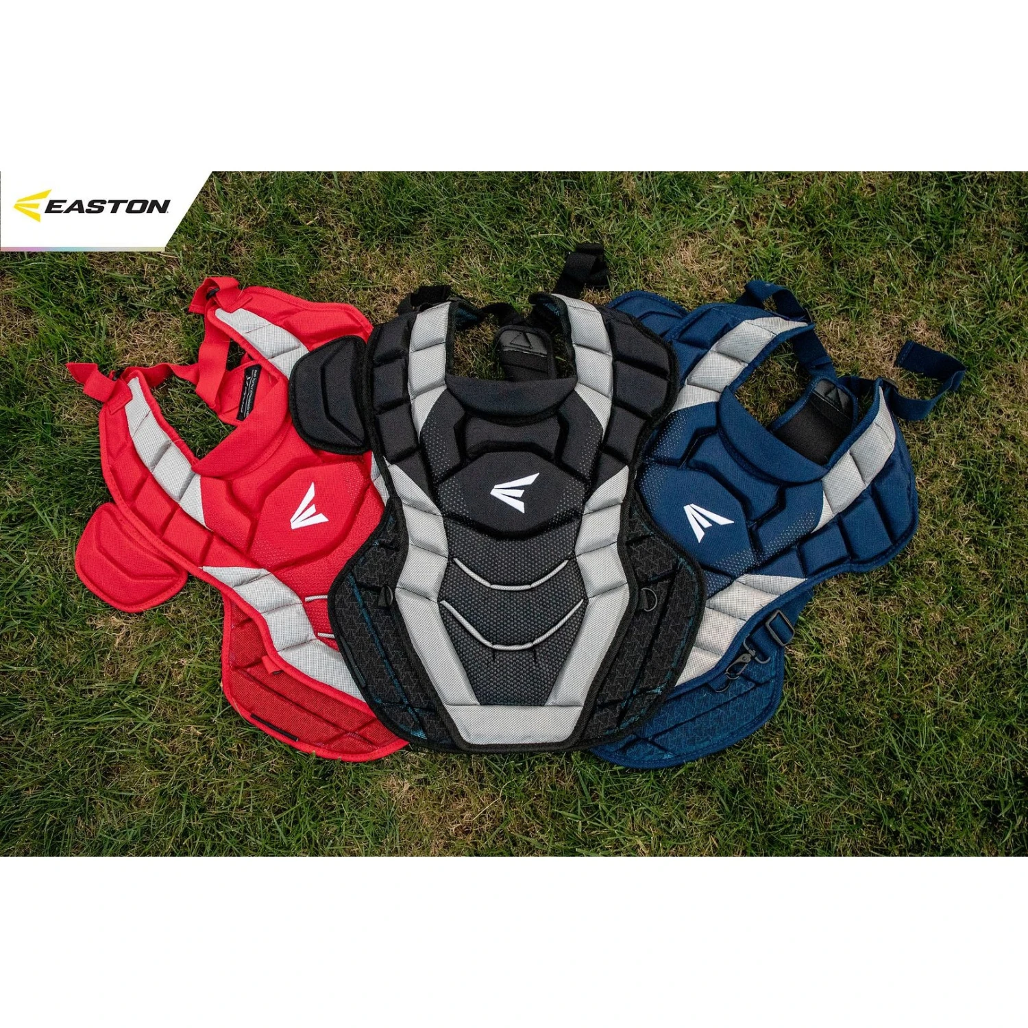 Easton Pro X Adult Baseball Catchers Chest Protector (Red/Silver) - Image 4