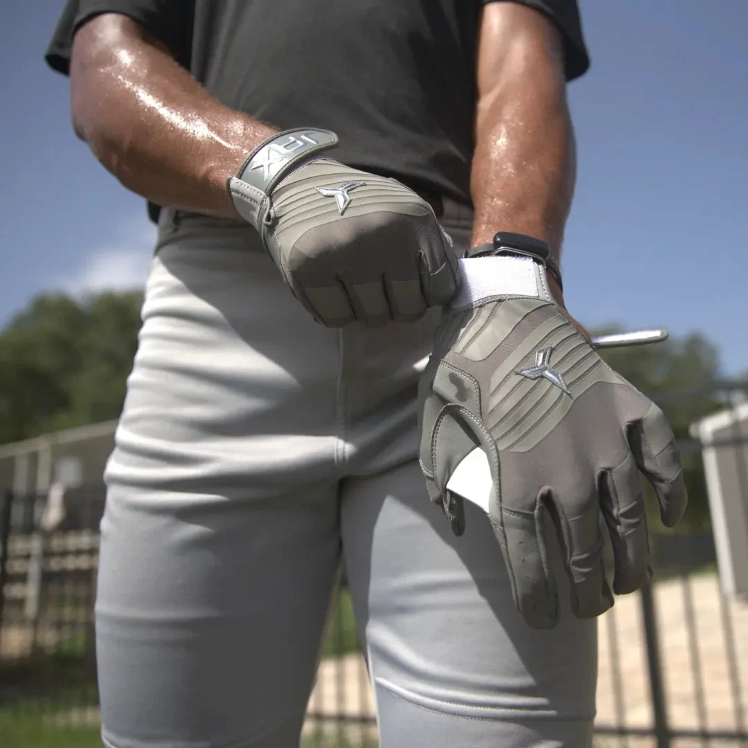 Jax Batting Gloves Adult Pro Model Batting Gloves (Lunar Grey) - Image 5