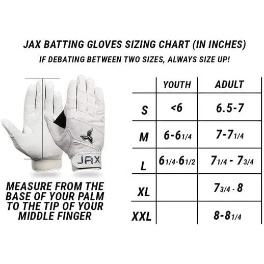 Jax Batting Gloves Adult Pro Model Batting Gloves (Lunar Grey) - Image 7
