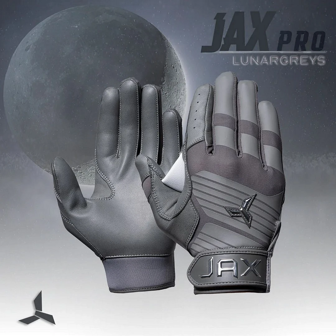 Jax Batting Gloves Adult Pro Model Batting Gloves (Lunar Grey) - Image 3