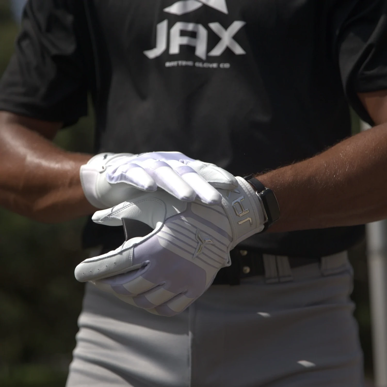 JAX Batting Gloves Pro Model Adult Batting Gloves (Midnight Black) - Image 8
