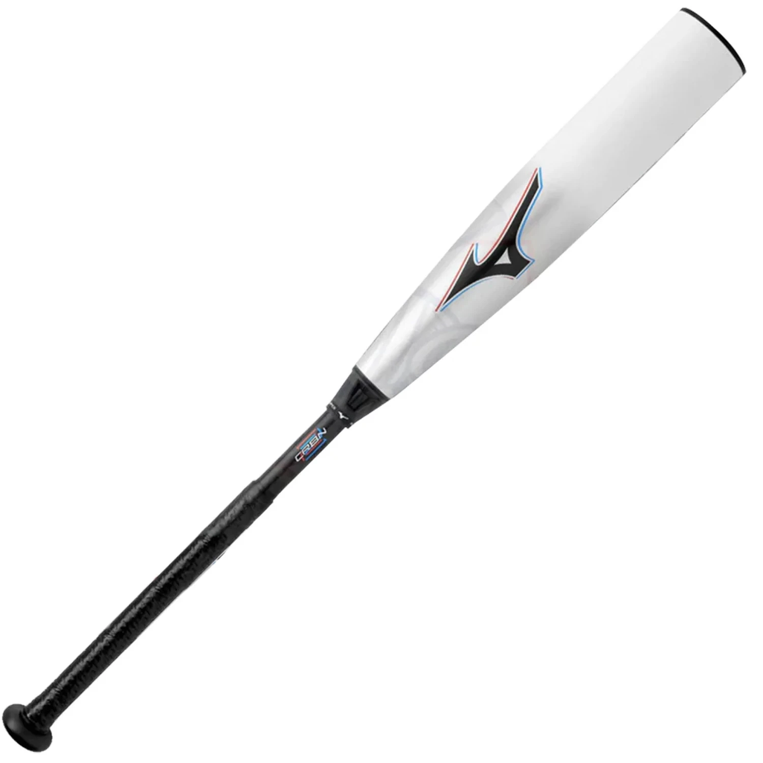 Mizuno B22 CRBN2 2022 USSSA 2 Piece Composite Baseball Bat 2 5/8 Barrel (White/Grey)