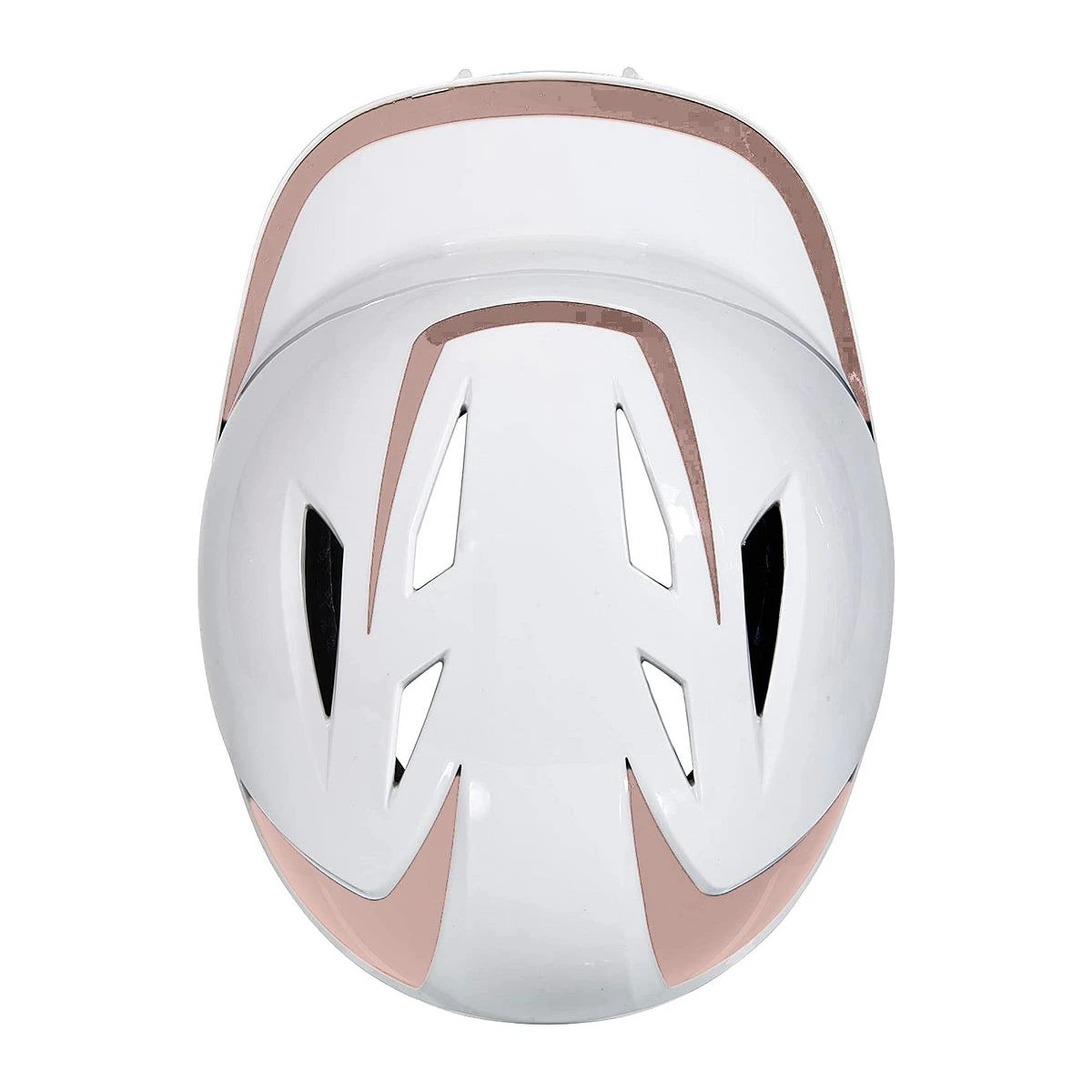 CHAMPRO HX Rise Pro Fastpitch Softball Batting Helmet With Facemask Two-Tone Glossy Finish (White/Rosegold) - Image 6