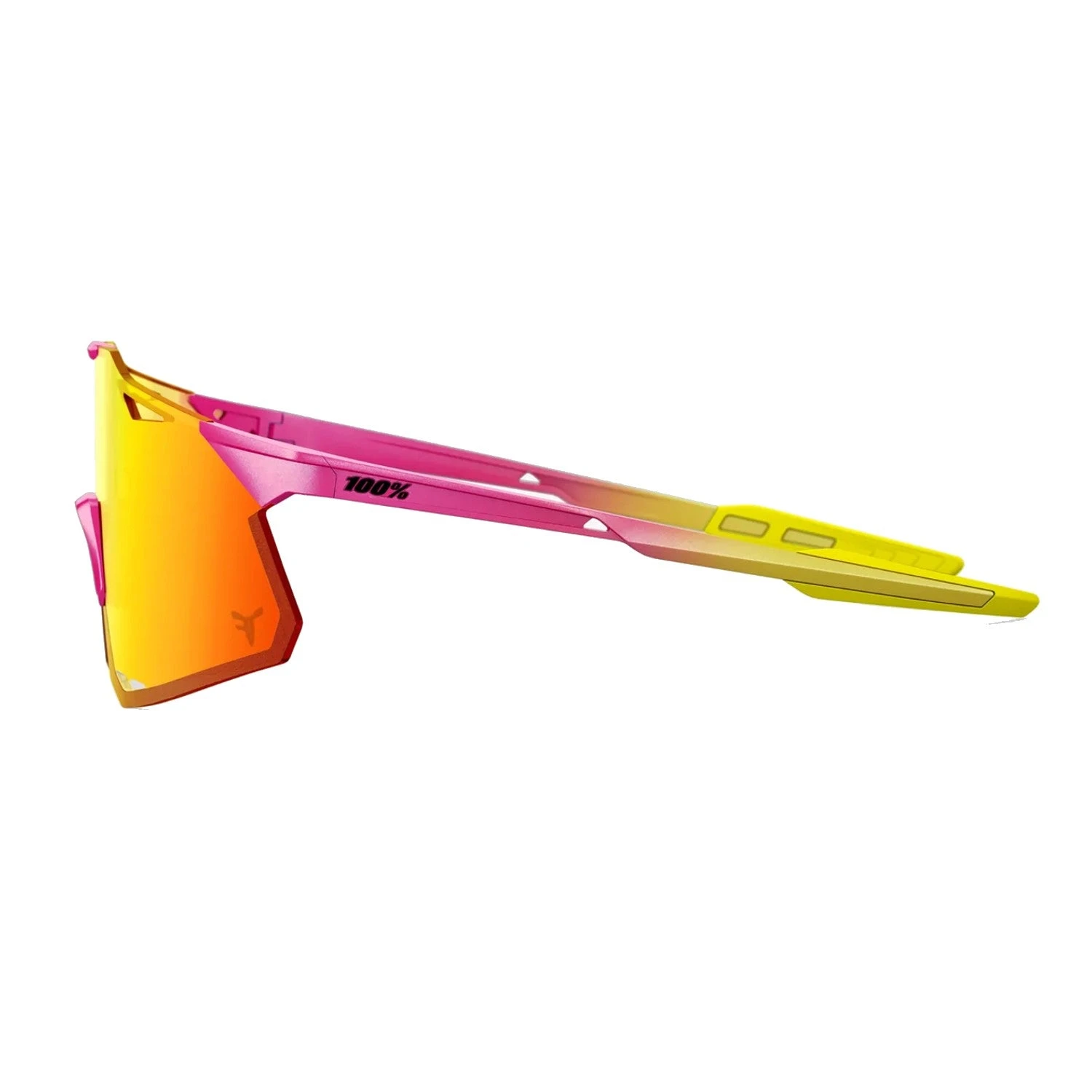 100% Hypercraft Frameless Lightweight Sport Performance Sunglasses (Pink/Yellow) - Image 3