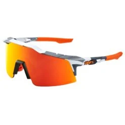 100% Speedcraft SL Performance Vented Baseball Sport Sunglasses (Soft Tact Grey Camo-HiPER Red Multilayer Mirror Lens)