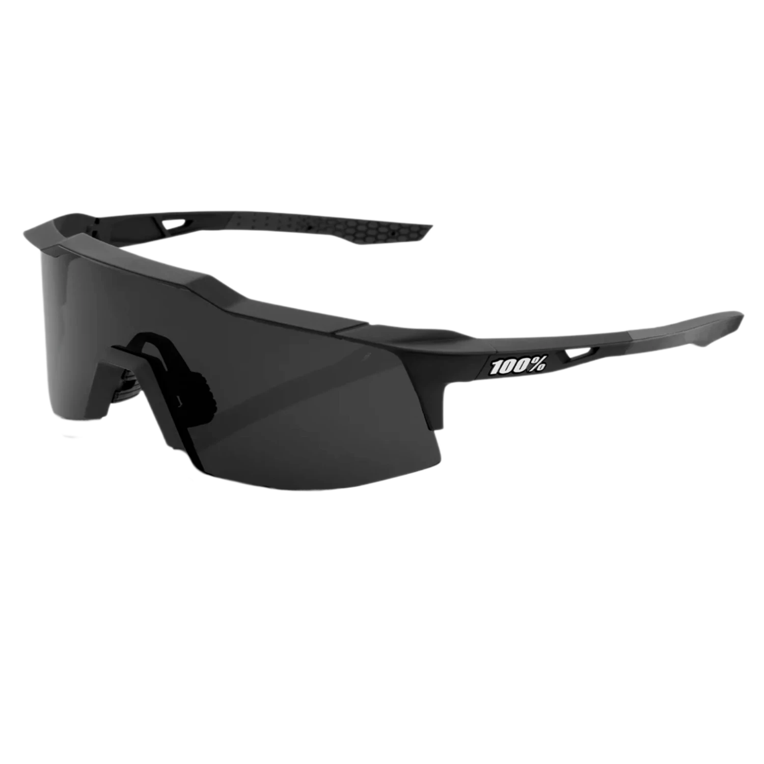 100% Speedcraft SL Performance Vented Baseball Sport Sunglasses (Black Smoke)