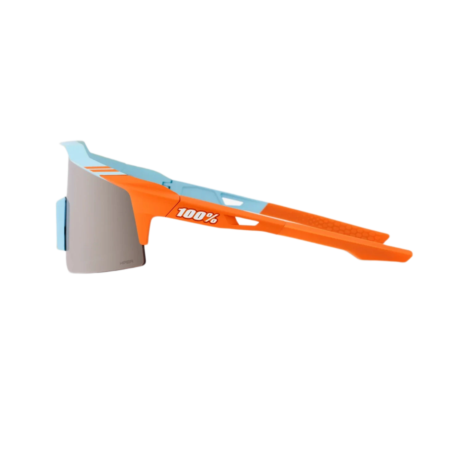 100% Speedcraft XS Performance Vented Baseball Sport Sunglasses (Soft Tact Two Tone - HiPER Silver Mirror Lens) - Image 3