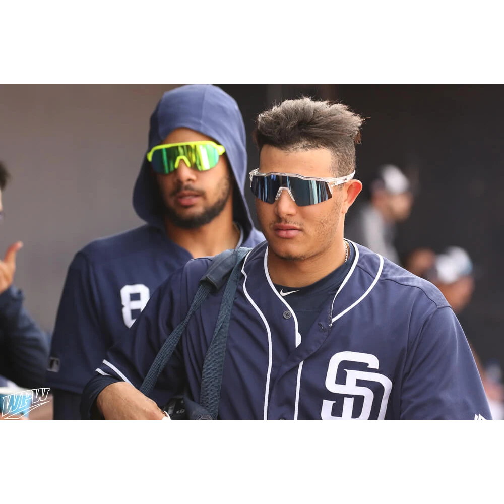 100% Speedcraft XS Performance Vented Baseball Sport Sunglasses (Soft Tact Two Tone - HiPER Silver Mirror Lens) - Image 5