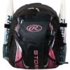 RAWLINGS Storm Girls Youth Softball Bat Bag (Black/Pink)