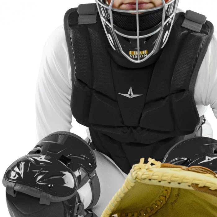 All-Star AFx Series Fastpitch Softball Catcher's Package (Black) - Image 2