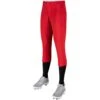 Champro Fireball Womens Fastpitch Softball Knickers W/ Reinforced Double-Ply Knee (Scarlet)