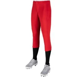 Champro Fireball Womens Fastpitch Softball Knickers W/ Reinforced Double-Ply Knee (Scarlet)