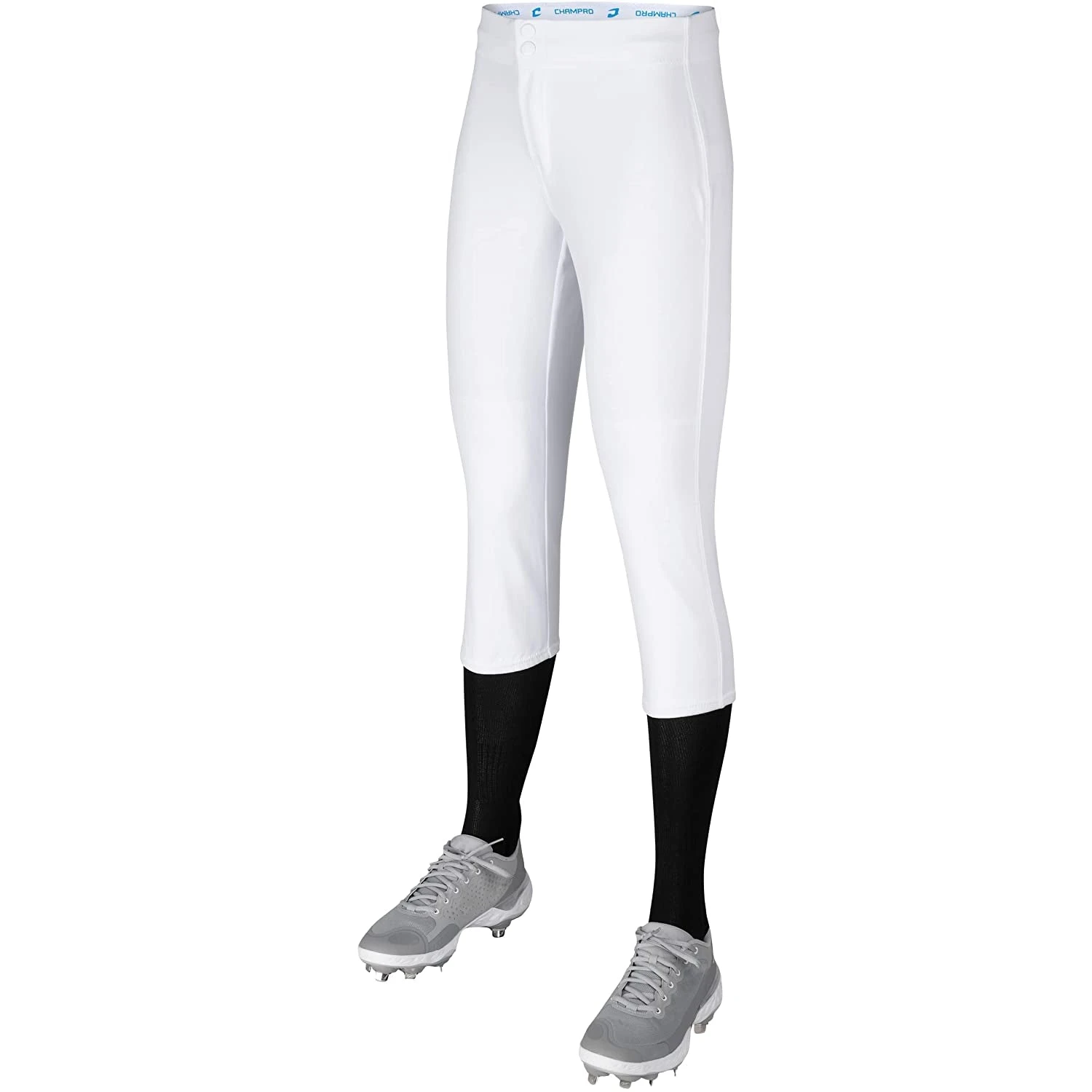 Champro Fireball Womens Fastpitch Softball Knickers W/ Reinforced Double-Ply Knee (White)