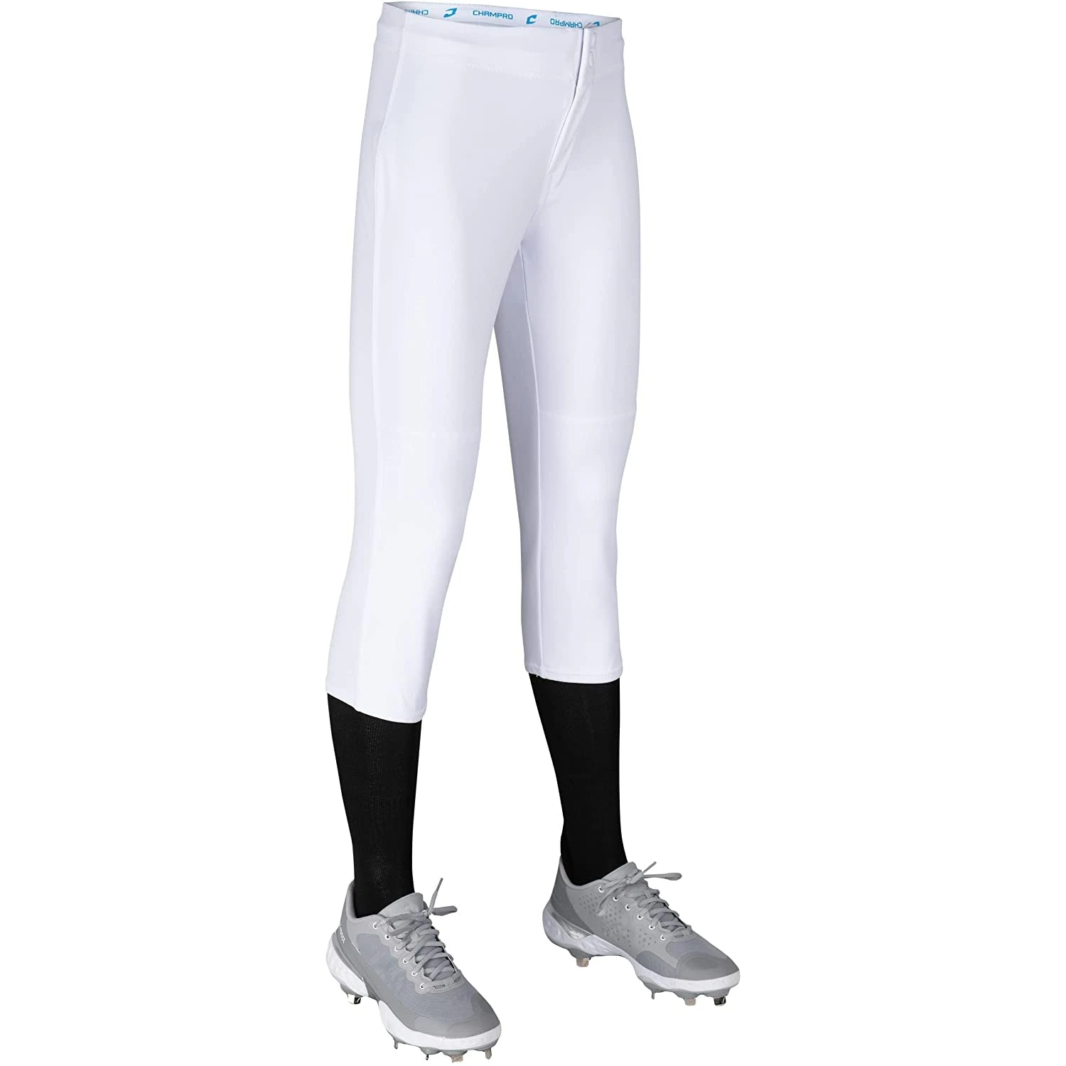 Champro Fireball Womens Fastpitch Softball Knickers W/ Reinforced Double-Ply Knee (White) - Image 2